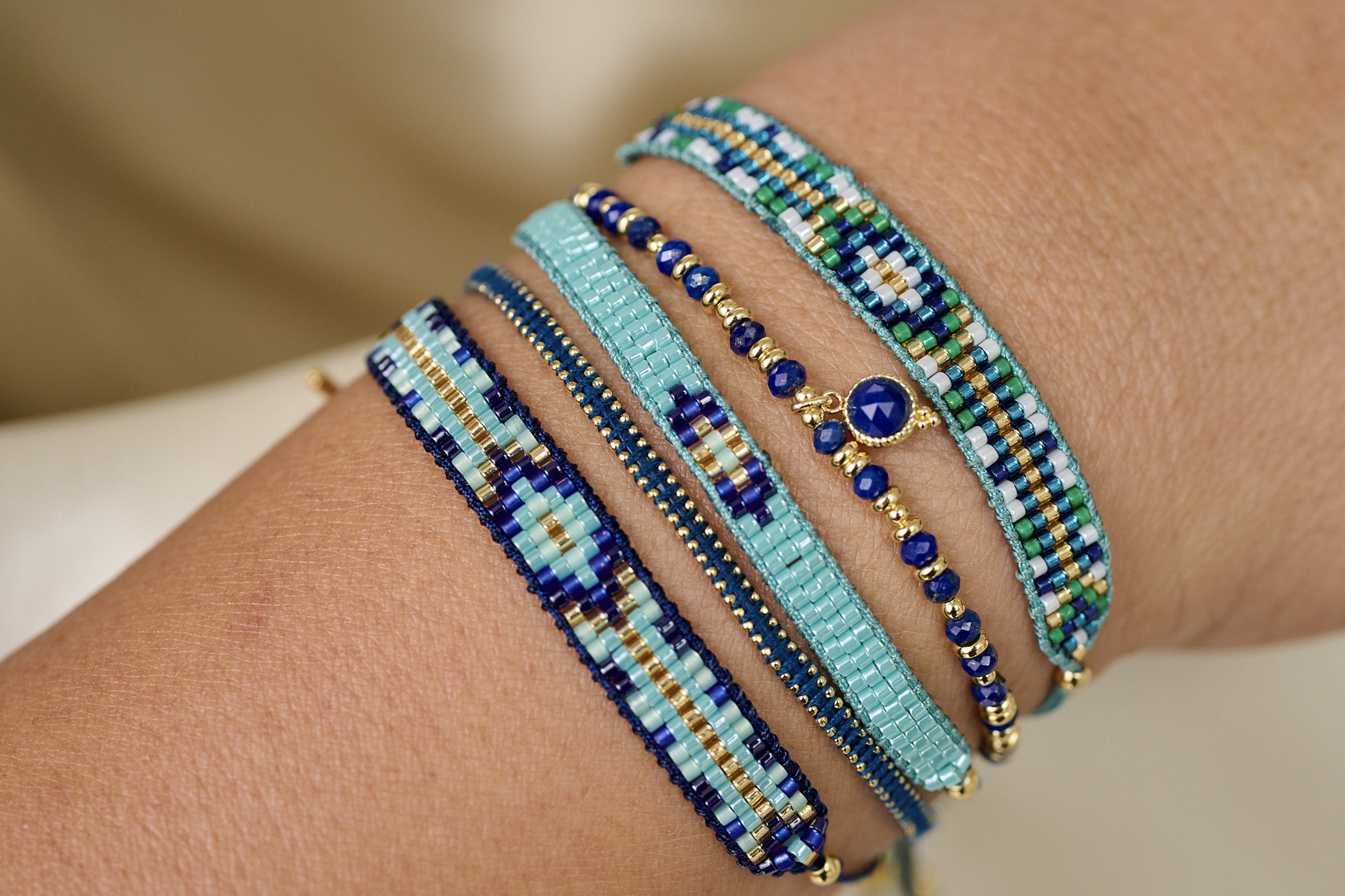 Jump Aqua Friendship Beaded Bracelet - Boho Betty